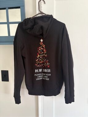 Denim & Flower Black 'JOY' Decorative Tree Hoodie